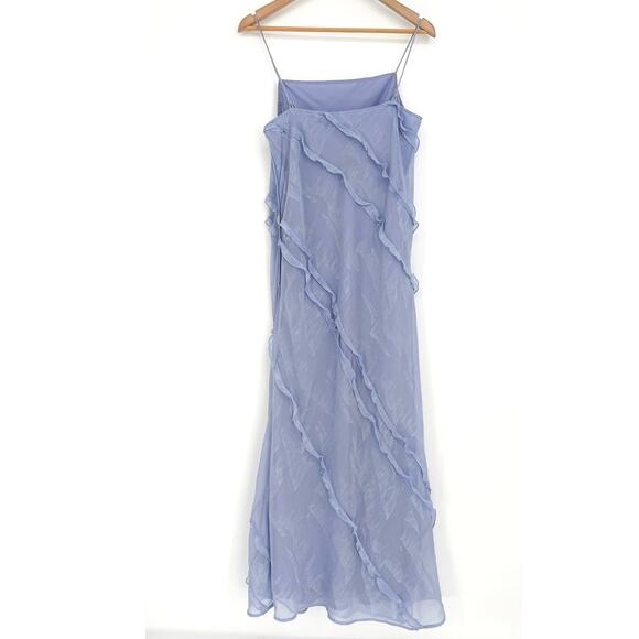 Samsoe Samsoe Lavendar Mannah Ruffle Maxi Dress Size L - Picture 6 of 8